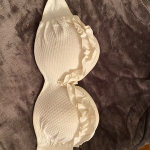 White bandeau bikini top